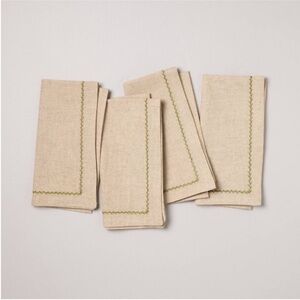 Set of 4 Embroidered Border Cloth Napkins - Hearth & Hand™ with Magnolia